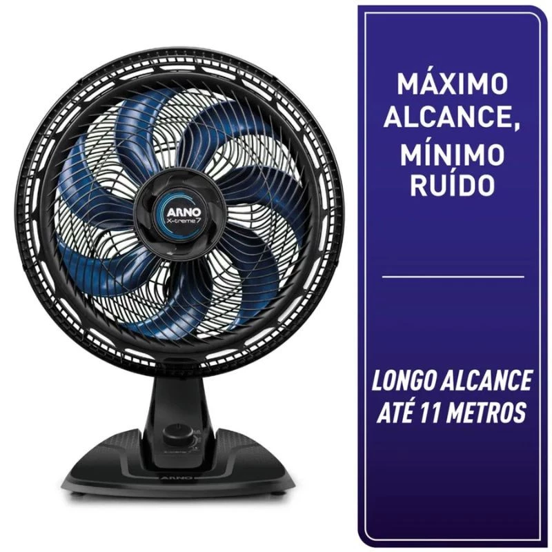 VENTILADOR DE MESA ARNO 40CM X-TREME 7 127V VE70 PRETO