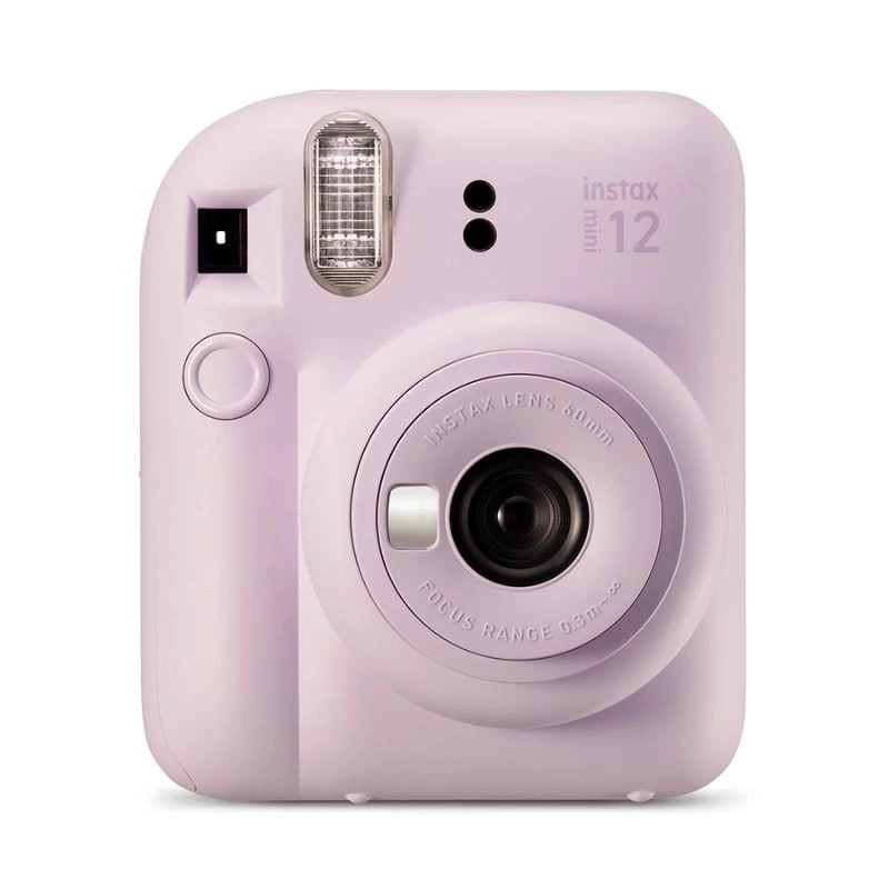 KIT CAMERA FUJIFILM INSTAX MINI 12 + PACK 10 FOTOS MACARON + BOLSA LILAS