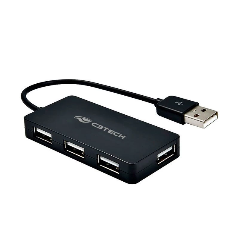 HUB C3TECH USB 2.0 4PORTAS HU-220BK PRETO