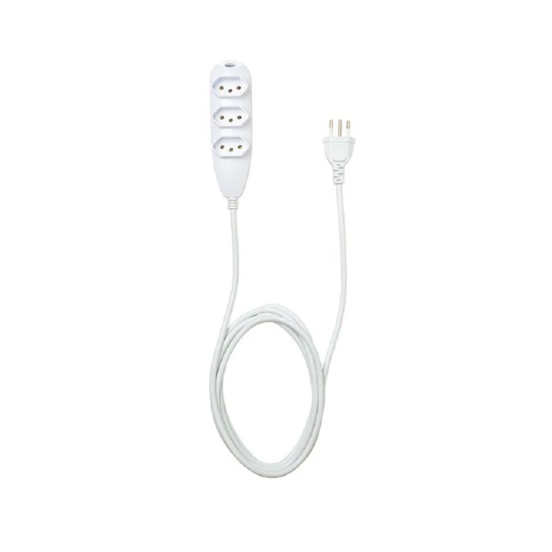 EXTENSAO ELETRICA INTELBRAS 3TOMADAS 10A 5MT BIVOLT BRANCA EXT 3005 4830146