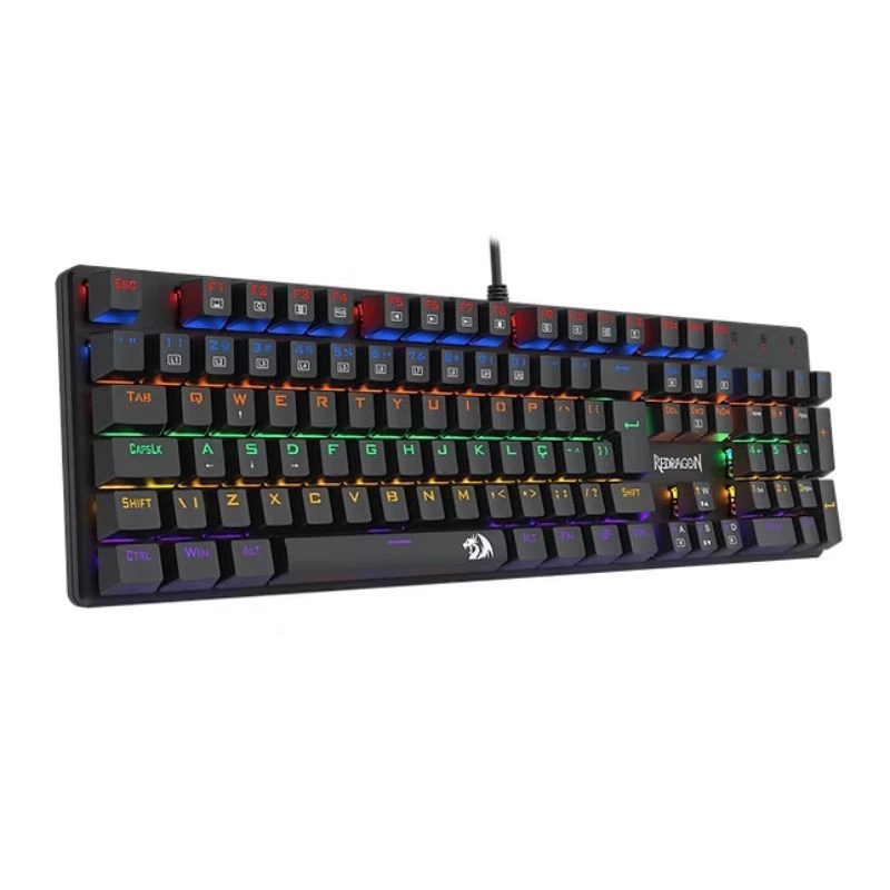 TECLADO REDRAGON GAMER MECANICO VALHEIM  RAINBOW SWITCH MARROM K608-R PTBROWN