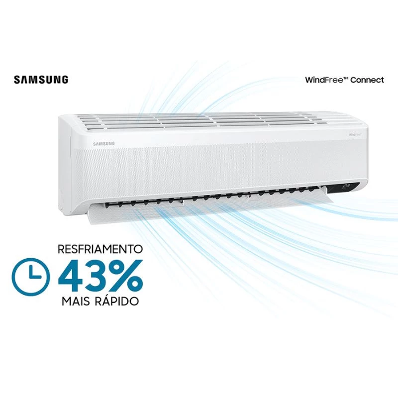 AR-SPLIT SAMSUNG INVERTER WINDFREE CONNECT SEM VENTO 18BTUS FRIO 220V AR18CVFAAWKNAZ