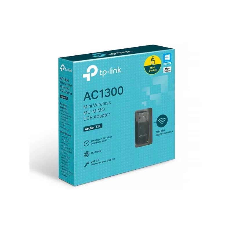 ADAPTADOR TP-LINK MU-MIMO S/FIO AC1300 ARCHER T3U