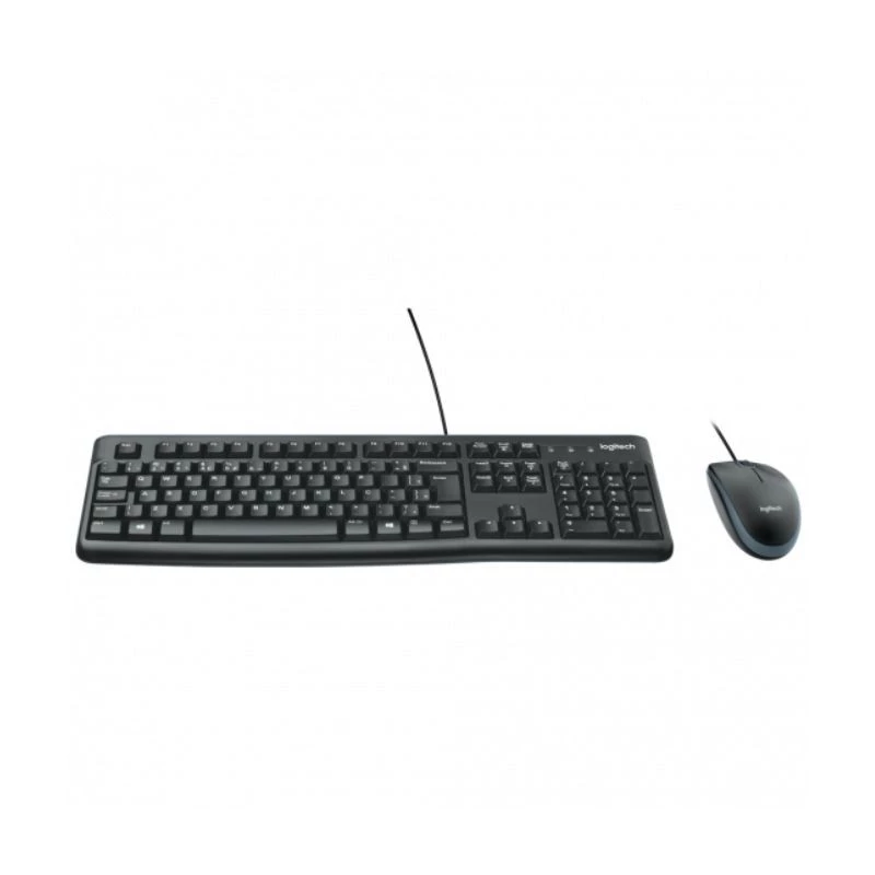 KIT TECLADO+MOUSE LOGITECH USB C/FIO MK120 PRETO