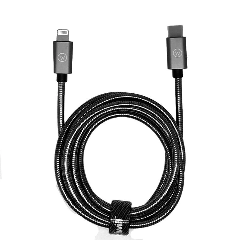 CABO IWILL LIGHTNING X USB-C 1,2MT 1436-MTL CBL MFI USBC BK METAL