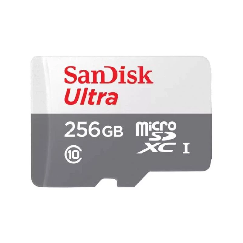 CARTAO DE MEMORIA MICRO SD 256GB SANDISK ULTRA CLASSE 10 100MB/S SDSQUNR-256G-GN6TA