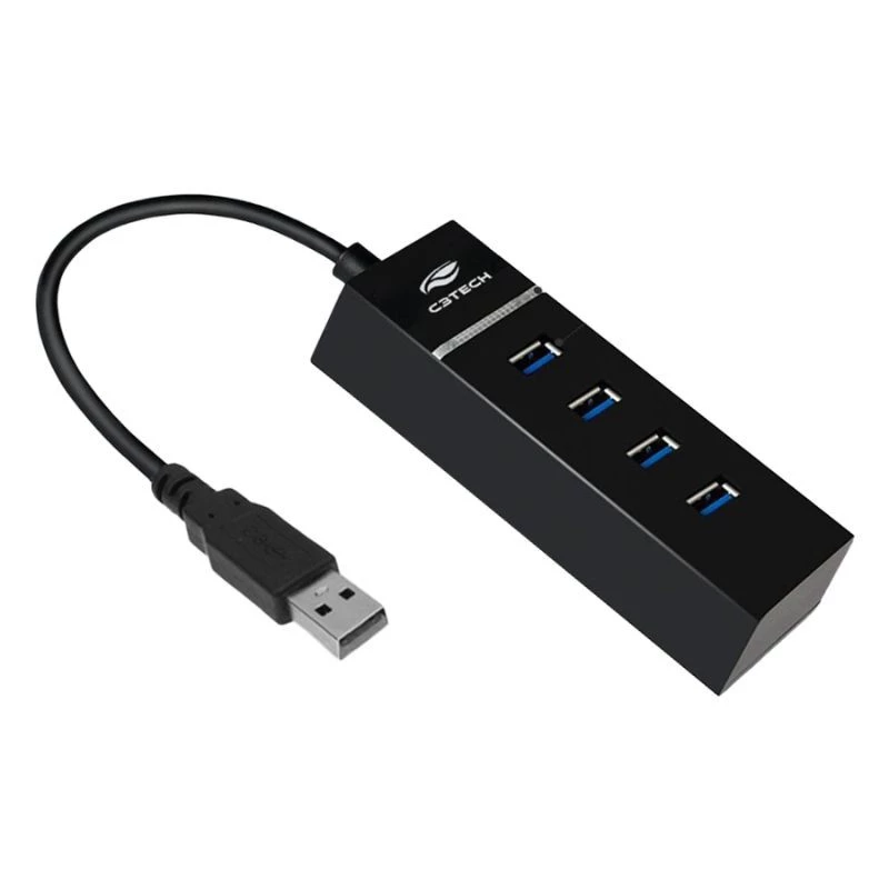 HUB C3TECH USB 3.0 4PORTAS HU-300BK PRETO