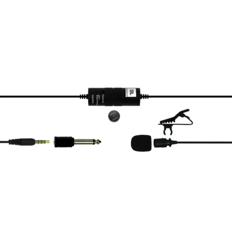 MICROFONE JBL CSLM20B DE LAPELA A BATERIA COM FIO AKG-JBLCSLM20B PRETO