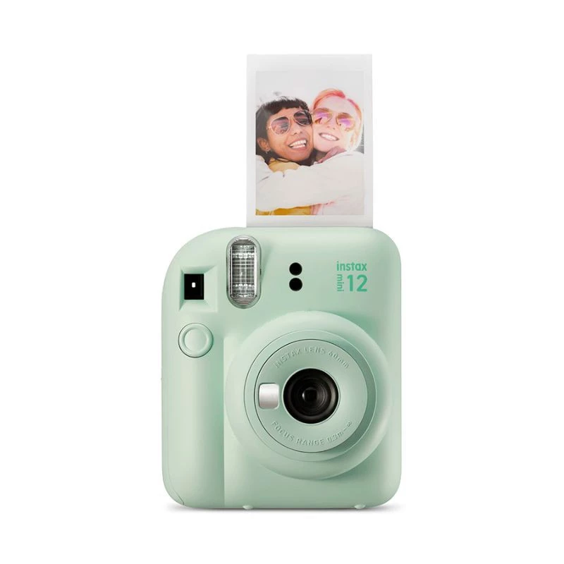 KIT CAMERA FUJIFILM INSTAX MINI 12 + PACK 10 FOTOS MACARON + BOLSA VERDE