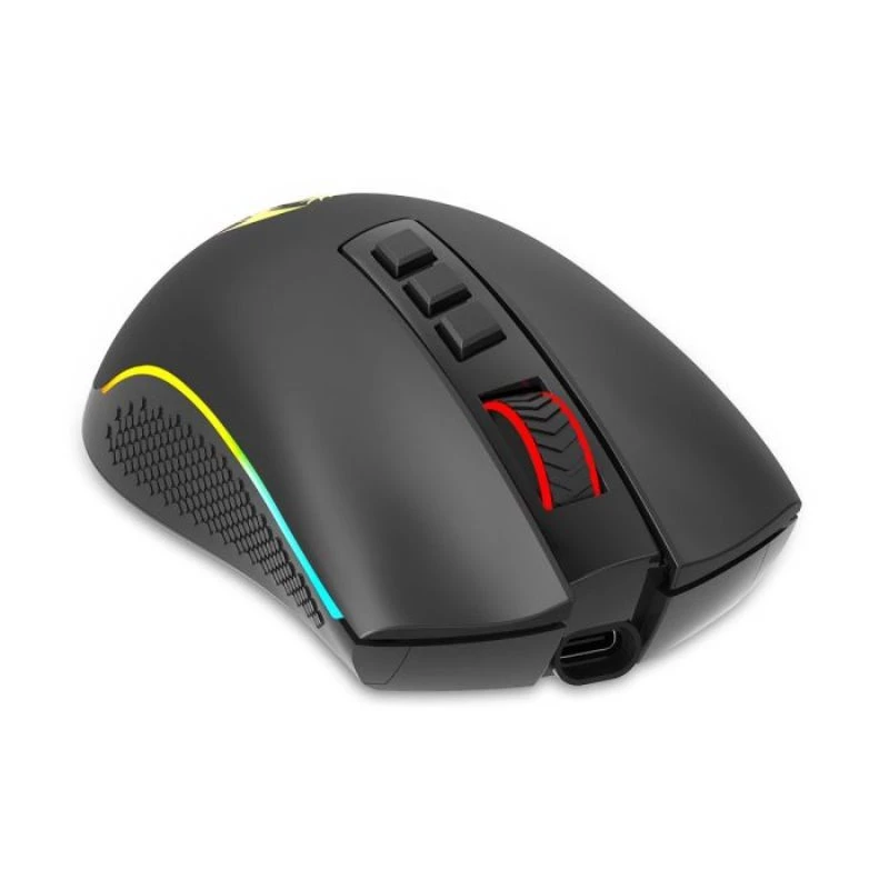 MOUSE REDRAGON GAMER SEM FIO COBRA PRO 16000DPI RGB M711-PRO PRETO