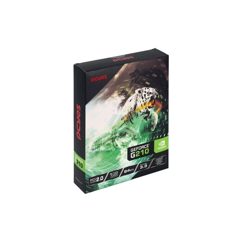 GPU PCYES NVIDIA GEFORCE G210 1GB DDR3 64BITS LOW PROFILE PVG2101GBR364LP