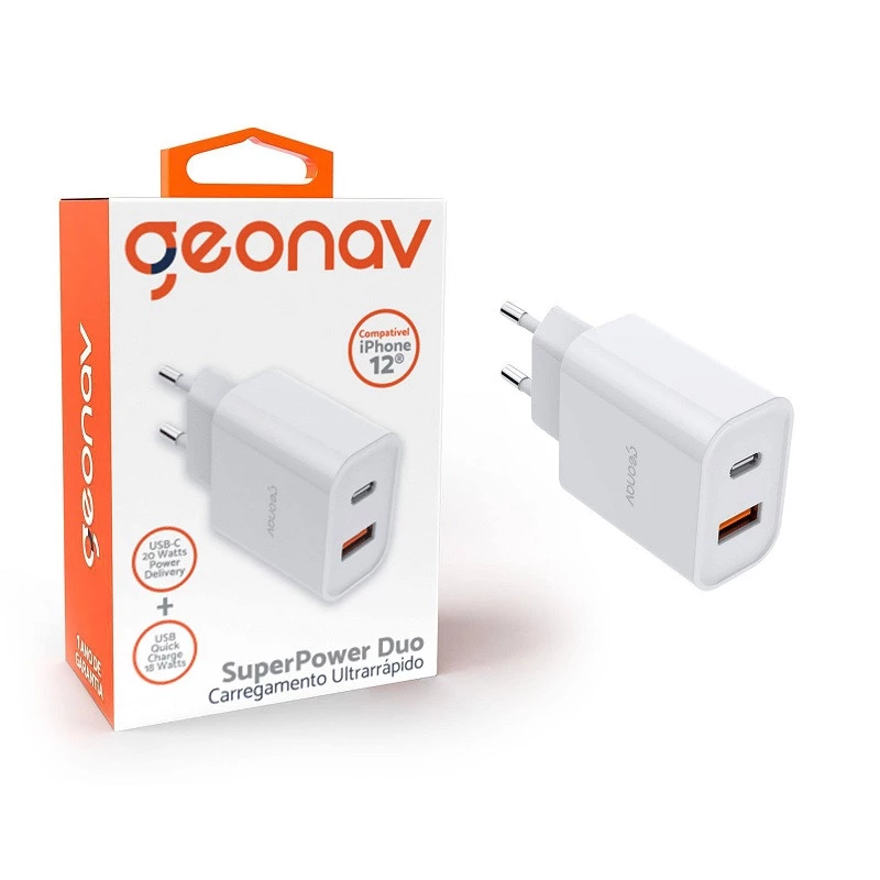 CARREG.GEONAV SUPERPOWER DUO USB 18W/UBS-C 20W    