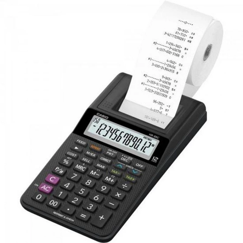 CALCULADORA CASIO 12DIGITOS HR-8RC PRETA          