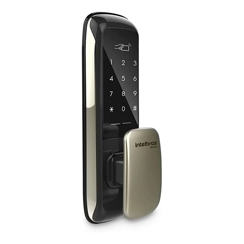 FECHADURA DIGITAL INTELBRAS PUSH E PULL FR 620 PT 
