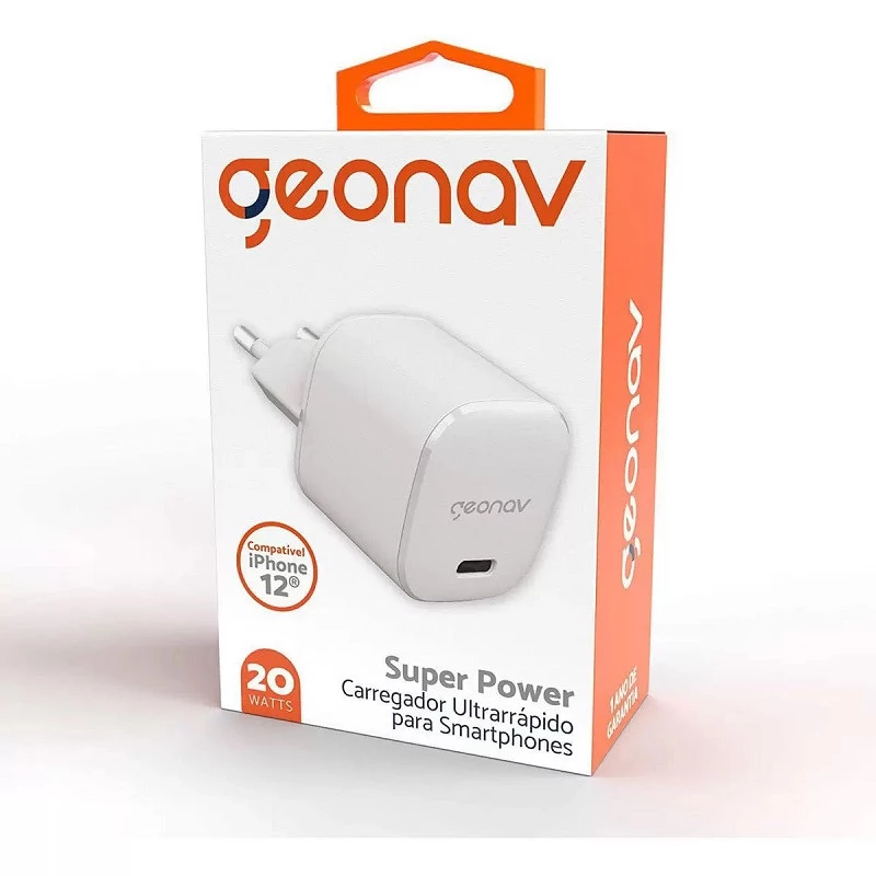 CARREG.GEONAV SUPER POWER USB-C 20W BRANCO        