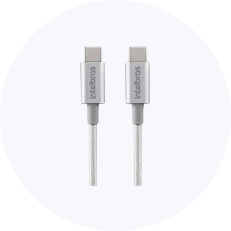 CABO INTELBRAS USB-C/USB-C 1,5  NYLON BC EUCC 15NB