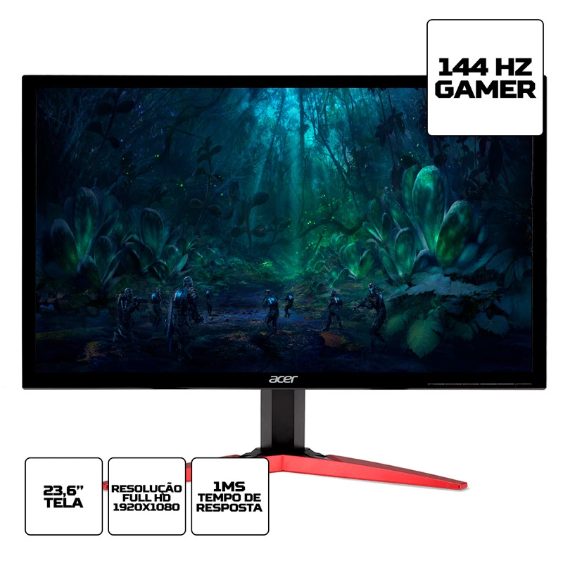 MONITOR GAMER ACER 23,6" LED FULL HD KG241Q PBIIP 