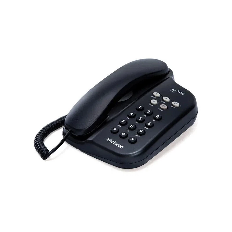 TELEFONE C/FIO INTELBRAS TC500 PRETO