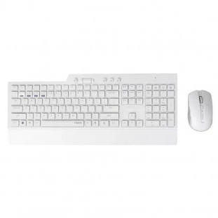 TECLADO+M RAPOO S/FIO BT+2.4GHZ 8200T RA006 BRANC 