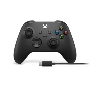 CONTROLE MICROSOFT SEM FIO XBOX + CABO USB-C CARBON BLACK 1V8-00013