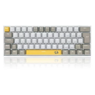 TECLADO REDRAGON GAMER MECANICO LAKSHMI K606-YL-WT-GY PT-BROWN