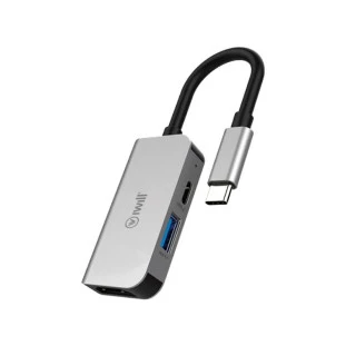 HUB IWILL USB-C MINI 3 EM 1 HDMI/USB/USB-C 1784-HUB USBC 3EM1 GY