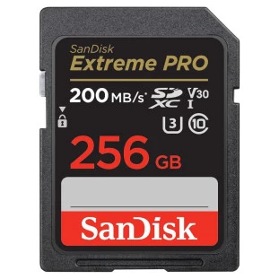 CARTAO DE MEMORIA SD 256GB SANDISK EXTREME PRO CLASSE V30 200MB/S SDSDXXD-256G-GN4IN
