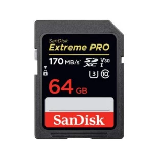 CARTAO DE MEMORIA SD 64GB SANDISK EXTREME CLASSE 10 170MBP/S