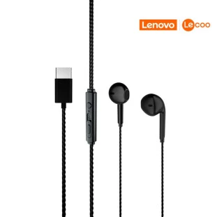 FONE DE OUVIDO LECOO USB-C EH104 INTRA PRETO