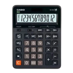 CALCULADORA DE MESA CASIO GX14B 12 DIGITOS PRETA