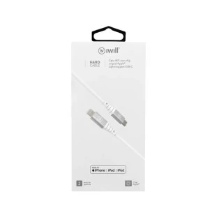 CABO IWILL LIGHTNING X USB-C 1,2MT 2076-HARD USBC MFI WH