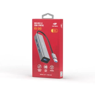 HUB C3TECH USB 3.0 4PORTAS HU-340GY