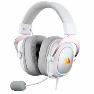 FONE REDRAGON GAMER HEADSET ZEUS RGB ROSA/BR      