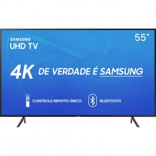 TV LED SAMSUNG UHD 4K 55" SMART 55RU7100 BT PRETA 