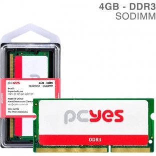 MEMORIA PARA NOTEBOOK 4GB DDR3/1600MHZ - PC3 PCYES               